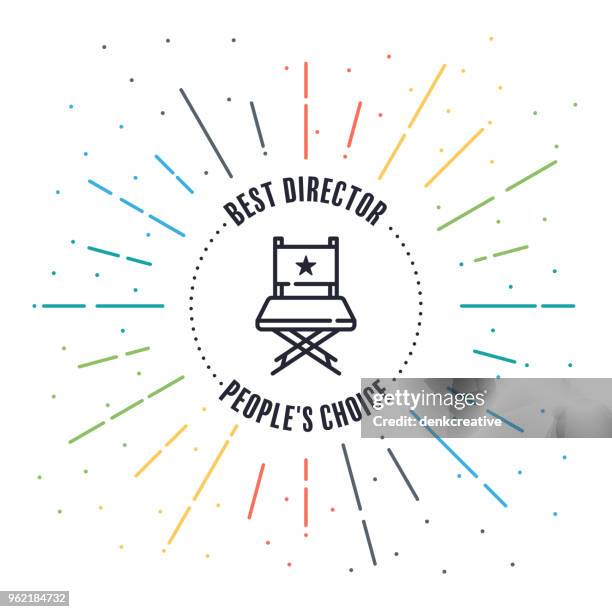 stockillustraties, clipart, cartoons en iconen met beste regisseur - regisseur