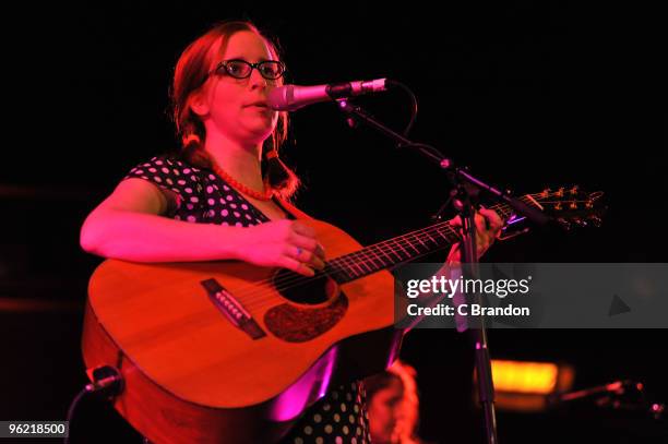 Laura Veirs performs on stage at the Union Chapel on January 27, 2010 in London, England.