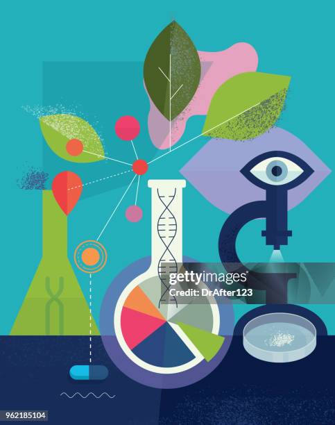 ilustraciones, imágenes clip art, dibujos animados e iconos de stock de biomedical_research_science_concept - investigación científica