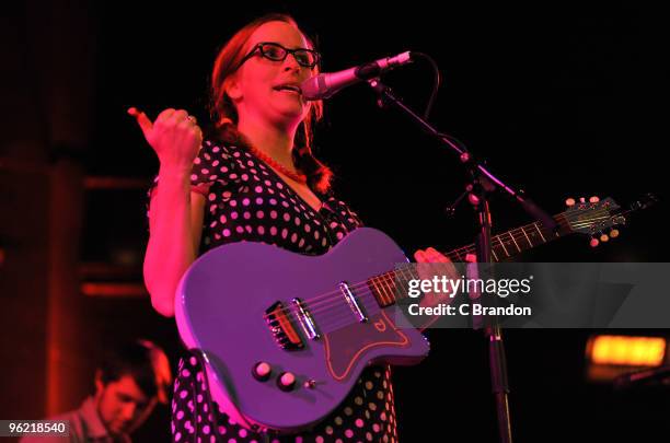 Laura Veirs performs on stage at the Union Chapel on January 27, 2010 in London, England.