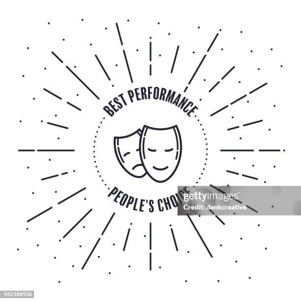 best performance - face illusion stock illustrations