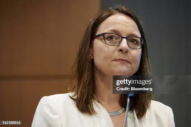 Pia Orrenius, senior economist of the Federal Reserve Bank of Dallas, listens during the the Federal Reserve Bank of Atlanta & Dallas Technology...