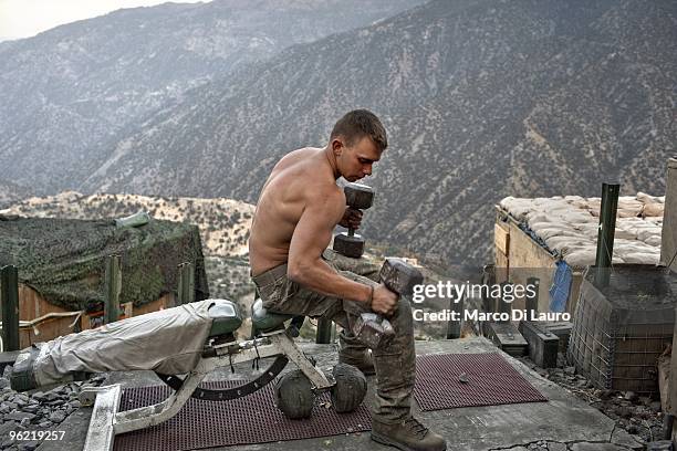 Army soldier from B Company, 2nd Battalion,12th Infantry Regiment, 4th Brigade,4th Infantry Division Baker Company SPC Chase Edgren, 20-years-old,...