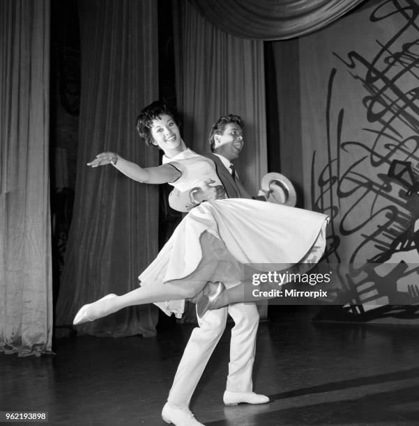 Cliff Richard and Carole Gray rehearsing for the film 'The Young Ones'. Finsbury Park Empire, London, 28th July 1961.