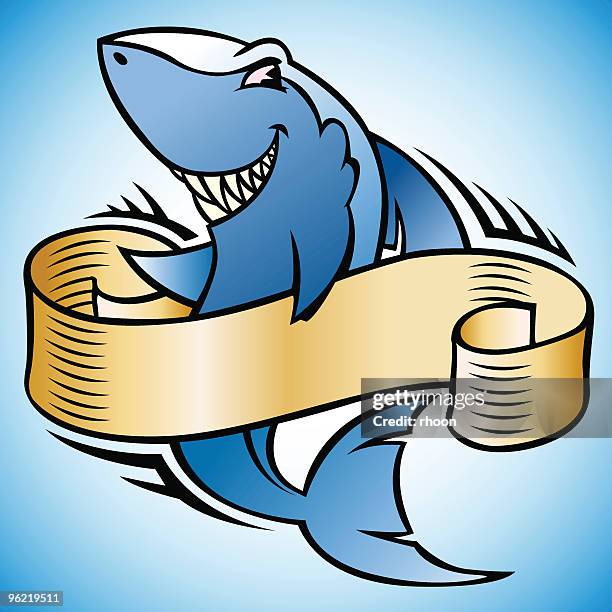 stockillustraties, clipart, cartoons en iconen met shark - rhoon