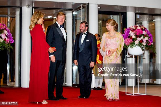 King Willem-Alexander of The Netherlands and Queen Maxima of The Netherlands with Hereditary Grand Duke Guillaume and Hereditary Grand Duchess...