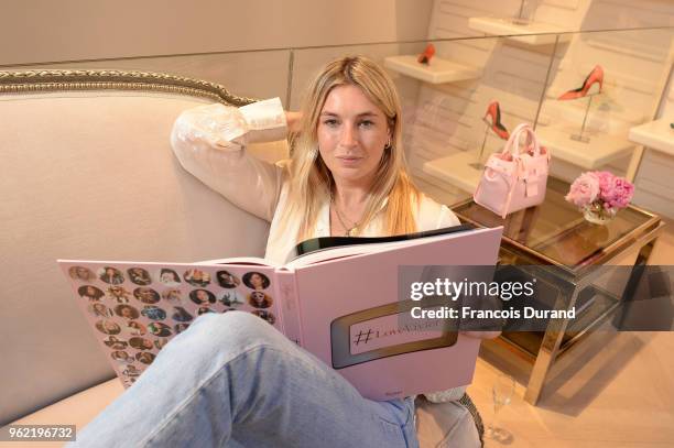 Camille Charriere attends Roger Vivier "#LoveVivier" Book Launch Cocktail on May 24, 2018 in Paris, France.