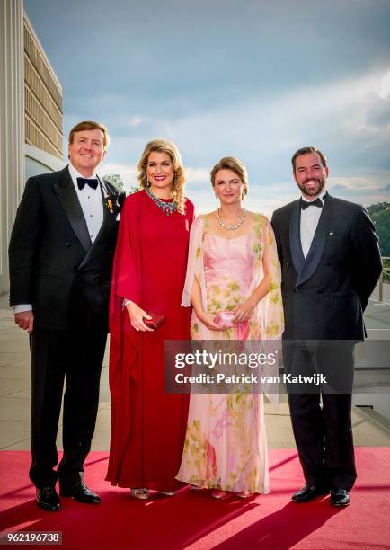 King Willem-Alexander of The Netherlands and Queen Maxima of The Netherlands with Hereditary Grand Duke Guillaume and Hereditary Grand Duchess...