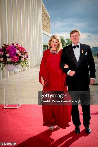 King Willem-Alexander of The Netherlands and Queen Maxima of The Netherlands at the concert of Simone Lamsmaon May 24, 2018 in Luxembourg,...