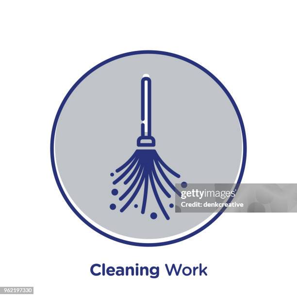cleaning work - feather duster stock illustrations
