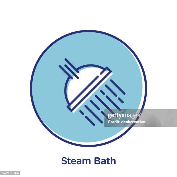 steam bath - steam bathroom stock illustrations