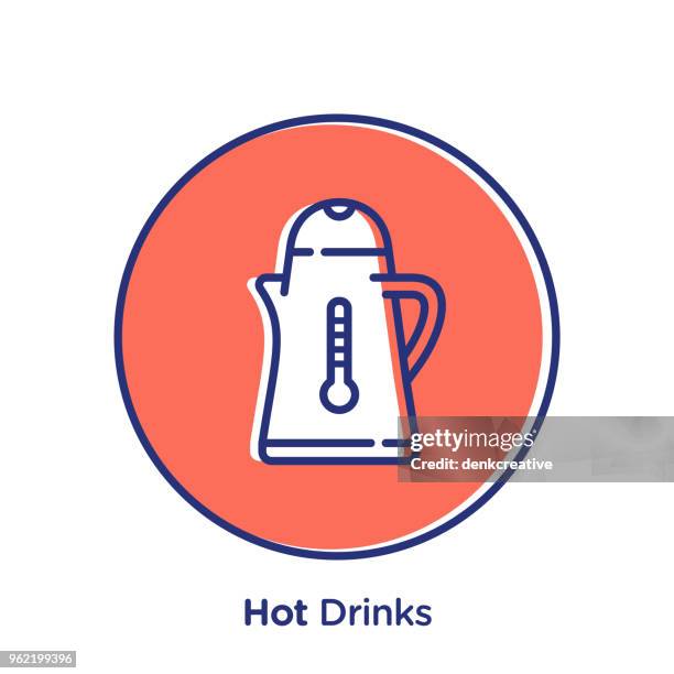 hot drinks - old kettle stock illustrations