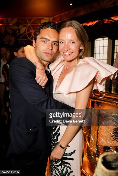 Sebastian De Souza and Martha Ward attend the Conde Nast Traveller fashion party at L'Oscar on May 24, 2018 in London, England.