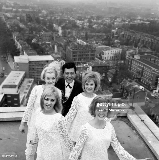 Lionel Blair and his four dancers have been signed to do a four week spot at the Hilton Hotel in Hong Kong. They are pictured on the roof top of...