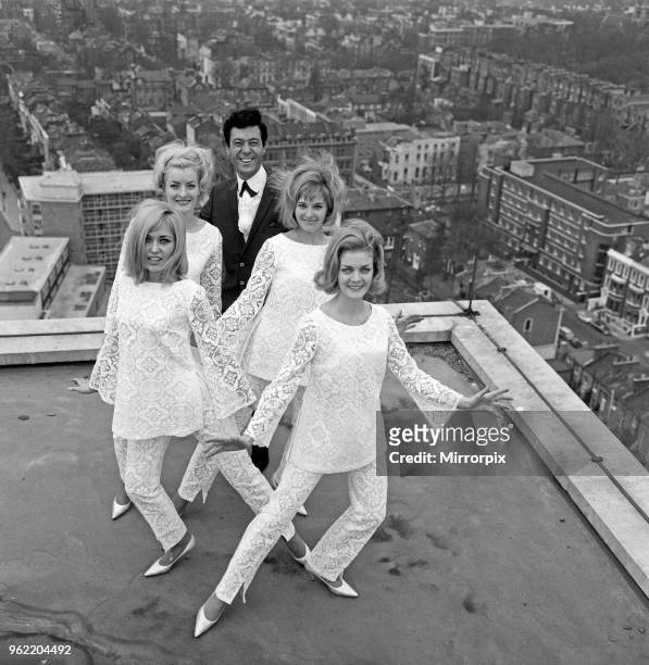 Lionel Blair and his four dancers have been signed to do a four week spot at the Hilton Hotel in Hong Kong. They are pictured on the roof top of...