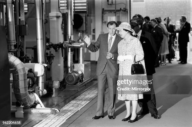 Queen Elizabeth II visits Port Sunlight as part of its 100th birthday celebrations, 8th August 1988.