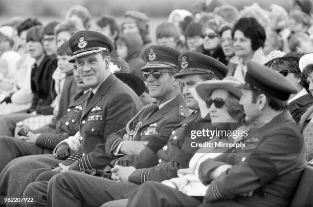 Prince Philip, Duke of Edinburgh, on a visit to RAF Tern Hill, Shropshire, 30th May 1972.