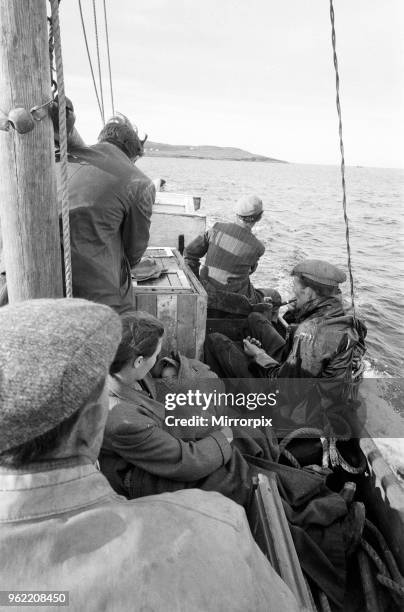 The last twenty three residents of Inishark Island , off the coast of County Galway, Ireland, are pictured evacuating the Island. The residents have...