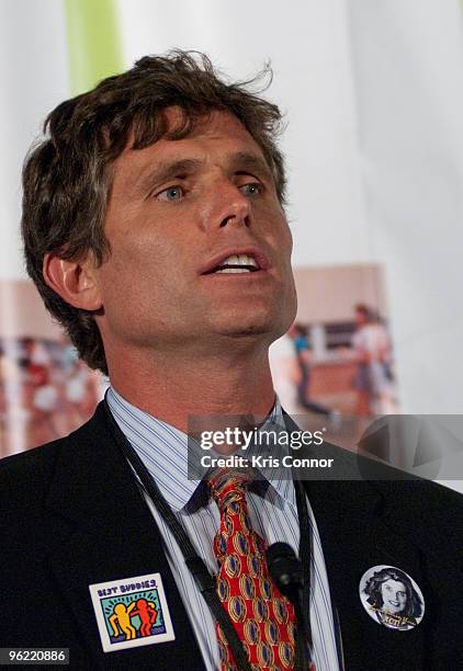 Anthony Shriver speaks during the Eunice Kennedy Shriver Act support reception at the Hart Building on January 27, 2010 in Washington, DC.
