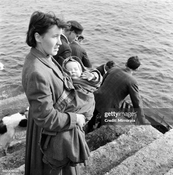 The last twenty three residents of Inishark Island , off the coast of County Galway, Ireland, are pictured evacuating the Island. The residents have...