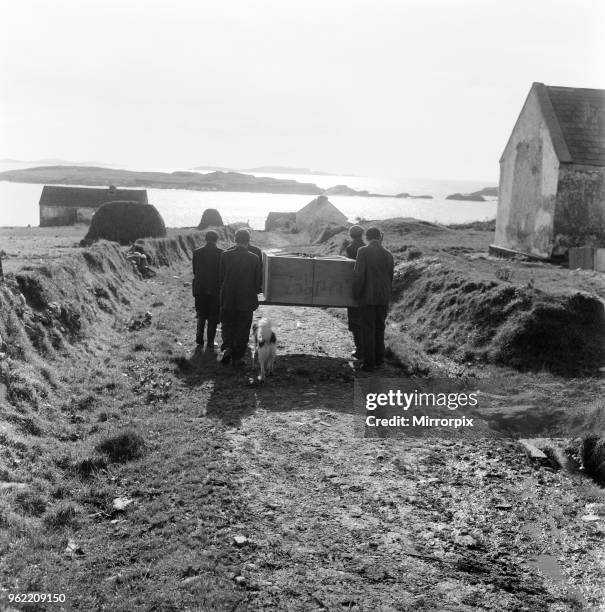 The last twenty three residents of Inishark Island , off the coast of County Galway, Ireland, are pictured evacuating the Island. The residents have...