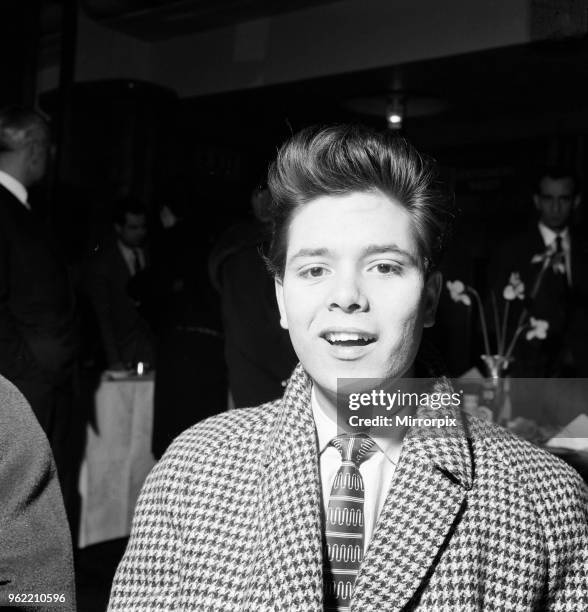 Cliff Richard pictured at the rehearsals of the Royal Film Performance at the Odeon, 27th March 1960.