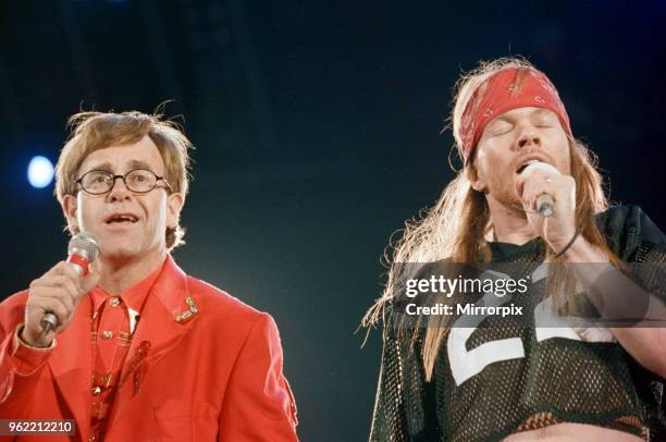 The Freddie Mercury Tribute Concert for Aids Awareness held at Wembley Stadium. The concert was a tribute to the life of Queen lead vocalist, Freddie...