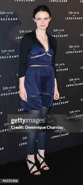 Actress Sara Forestier attends the ''Kate Moss for Longchamp'' Collection Launch Coktail Party at Ritz Club on January 27, 2010 in Paris, France.