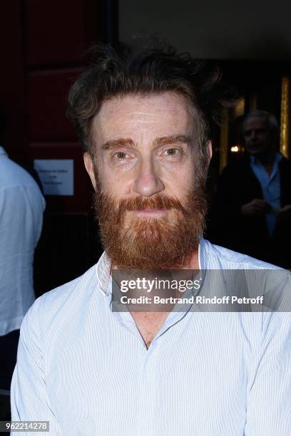 Actor Thierry Fremont attends the "La tete dans les etoiles" Theater play at Theatre de la Gaite Montparnasse on May 24, 2018 in Paris, France.