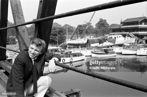 Tommy Steele pictured near the Casino, Hampton Court and on the surrounding river banks, 28th May 1964.