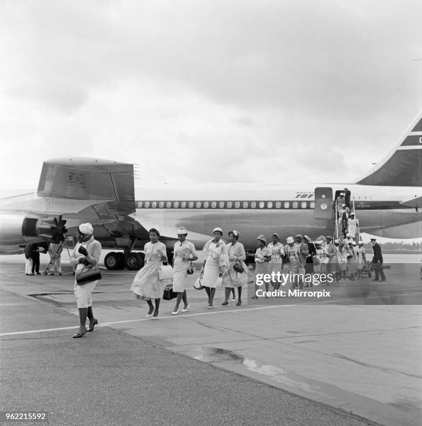 West Indian immigrants arriving in the United Kingdom, 19th May 1962.