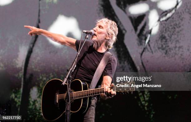 Roger Waters performs in concert at Wizink center on May 24, 2018 in Madrid, Spain.
