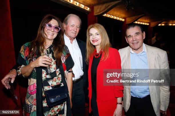 Director Claude Zidi, his wife Helene, actress Cyrielle Clair and her companion Michel Corbiere attend the "La tete dans les etoiles" Theater play at...