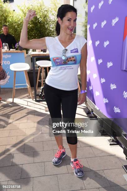 Mariella Ahrens during the Milka Charity House-Running-Event on May 24, 2018 in Hamburg, Germany.