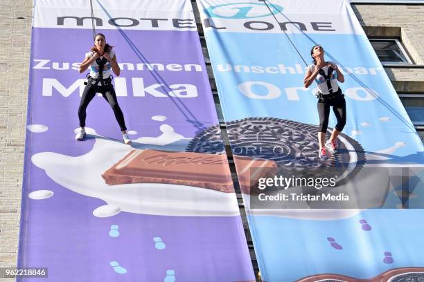 Lilly Becker and Mariella Ahrens during the Milka Charity House-Running-Event on May 24, 2018 in Hamburg, Germany.