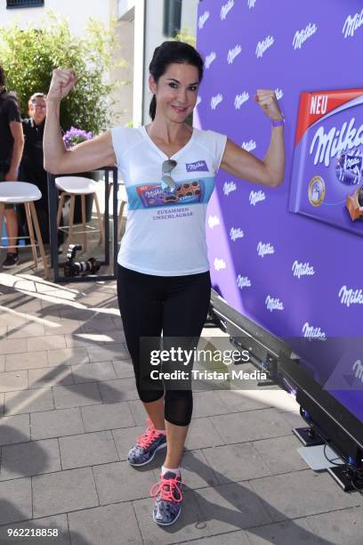 Mariella Ahrens during the Milka Charity House-Running-Event on May 24, 2018 in Hamburg, Germany.