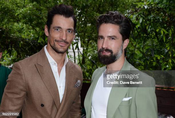 David Gandy and Jack Guinness attend a private dinner hosted by Cartier to celebrate the opening of the British Polo Season at Casa Cruz on May 24,...