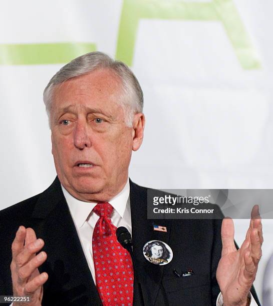 Rep. Steny Hoyer speaks during the Eunice Kennedy Shriver Act support reception at the Hart Building on January 27, 2010 in Washington DC.