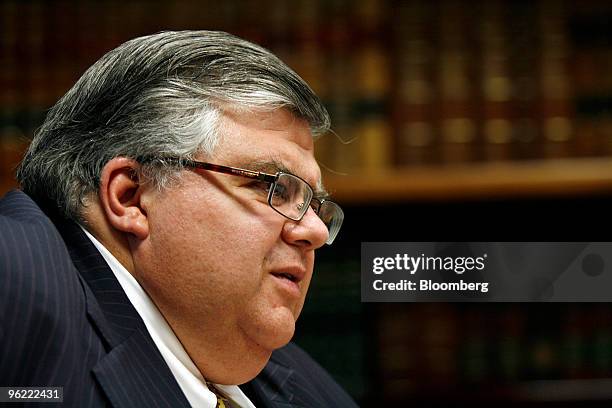 Agustin Carstens, governor of Mexico's central bank, speaks during an interview in Mexico City, Mexico, on Wednesday, Jan. 27, 2010. Carstens said...