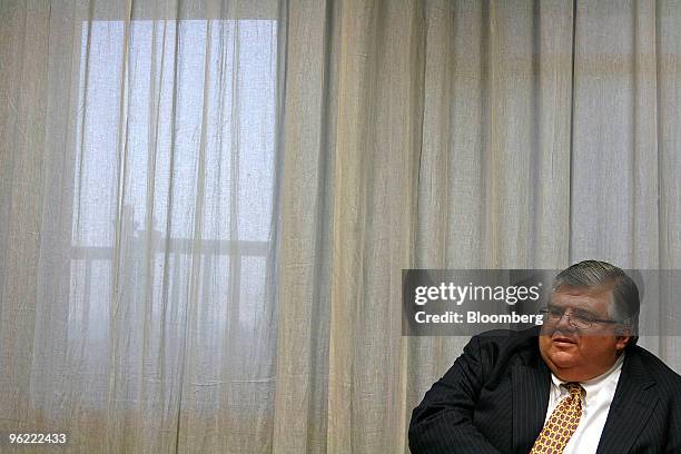 Agustin Carstens, governor of Mexico's central bank, pauses during an interview in Mexico City, Mexico, on Wednesday, Jan. 27, 2010. Carstens said...