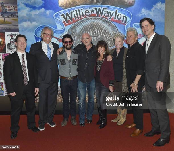 Co-curator Michael Gray, Director and CEO of the Country Music Hall of Fame and Museum Kyle Young, artist Shooter Jennings, exhibit co-curator Eric...