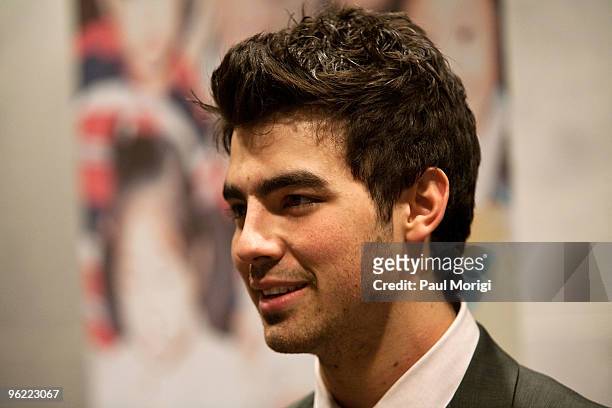 Joe Jonas of Jonas Brothers attends the Eunice Kennedy Shriver Act support reception at the Hart Building on January 27, 2010 in Washington, DC.