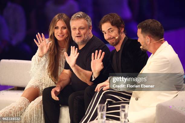 Heidi Klum, Rankin, Thomas Hayo and Michael Michalsky during the Germany's Next Topmodel Finals at ISS Dome on May 24, 2018 in Duesseldorf, Germany.