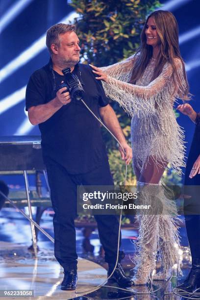 Rankin and Heidi Klum during the Germany's Next Topmodel Finals at ISS Dome on May 24, 2018 in Duesseldorf, Germany.