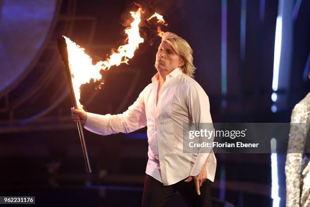 Hans Klok during the Germany's Next Topmodel Finals at ISS Dome on May 24, 2018 in Duesseldorf, Germany.