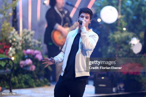 Wincent Weiss during the Germany's Next Topmodel Finals at ISS Dome on May 24, 2018 in Duesseldorf, Germany.