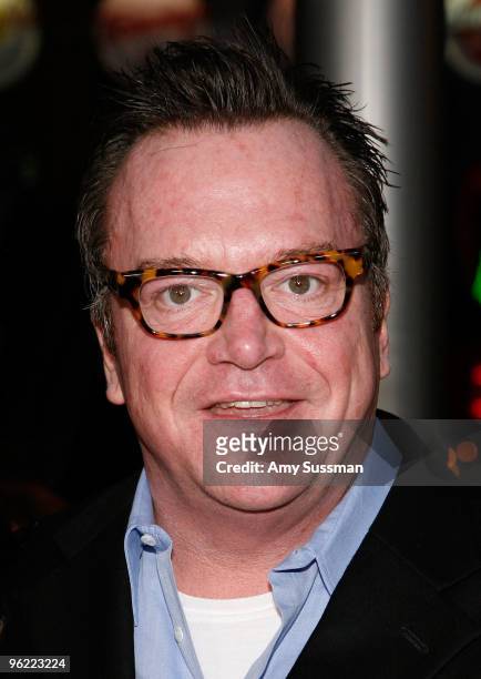 Comedian Tom Arnold attends the premiere of "Nuclear Tipping Point" at AMC Theater at Universal City Walk on January 27, 2010 in Universal City,...