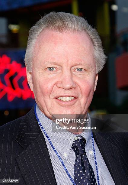 Actor Jon Voight attends the premiere of "Nuclear Tipping Point" at AMC Theater at Universal City Walk on January 27, 2010 in Universal City,...