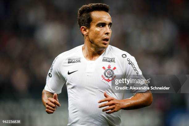 Jadson of Corinthians of Brazil reacts during the match against Milionarios for the Copa CONMEBOL Libertadores 2018 at Arena Corinthians Stadium on...
