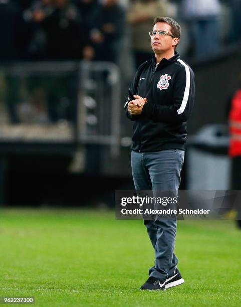 Osmar Loss, headcoach of Corinthians of Brazil in action during the match against Milionarios for the Copa CONMEBOL Libertadores 2018 at Arena...